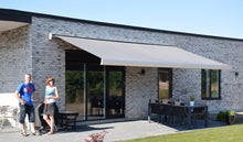 Indlæs billede til gallerivisning OUTLET TILBUD / AluxMarkise 293x250 cm - Natureloxeret markise med råhvid nist dug(7972)