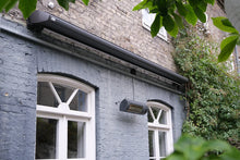 Indlæs billede til gallerivisning SOMMERTILBUD/ FrirumMarkise 500x300 cm - Antrasit markise (SL94) med lysgrå rips dug(U409)