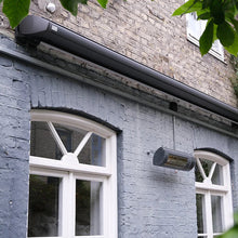 Indlæs billede til gallerivisning SOMMERTILBUD/ FrirumMarkise 500x300 cm - Antrasit markise (SL94) med lysgrå rips dug(U409)