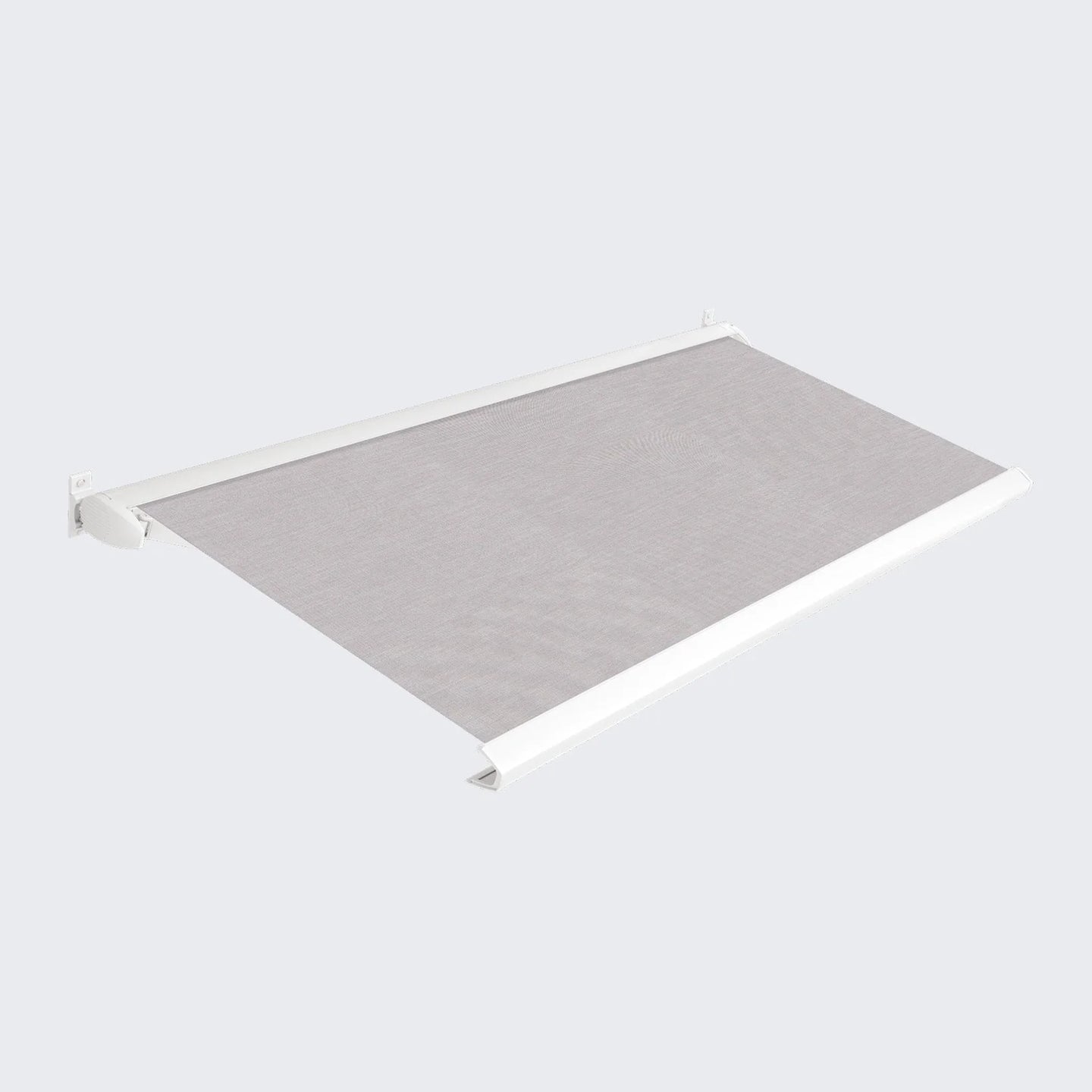 SOMMERTILBUD / FrirumMarkise 400x300 cm - Hvid markise (RAL9016) med lysgrå rips dug(U409))