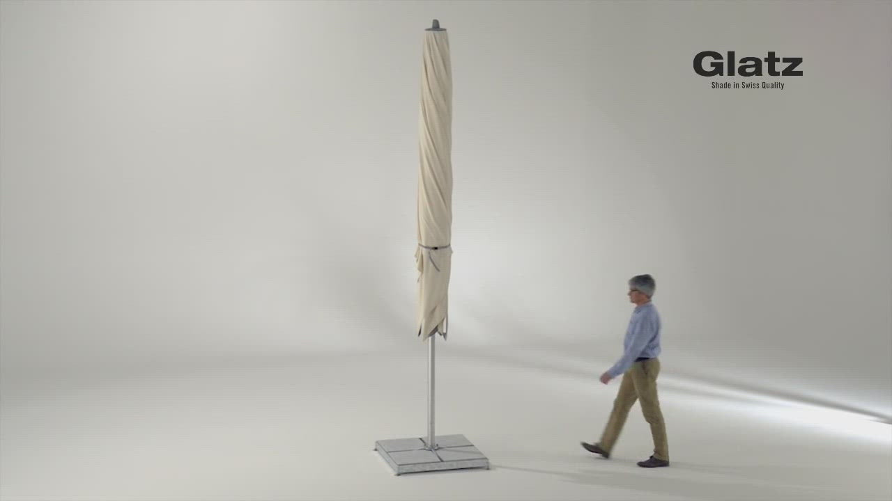 Indlæs video: Parasol Glatz Fortello – 400 x 300 cm